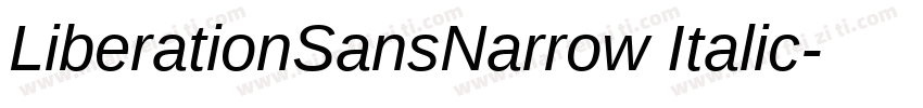 LiberationSansNarrow Italic字体转换